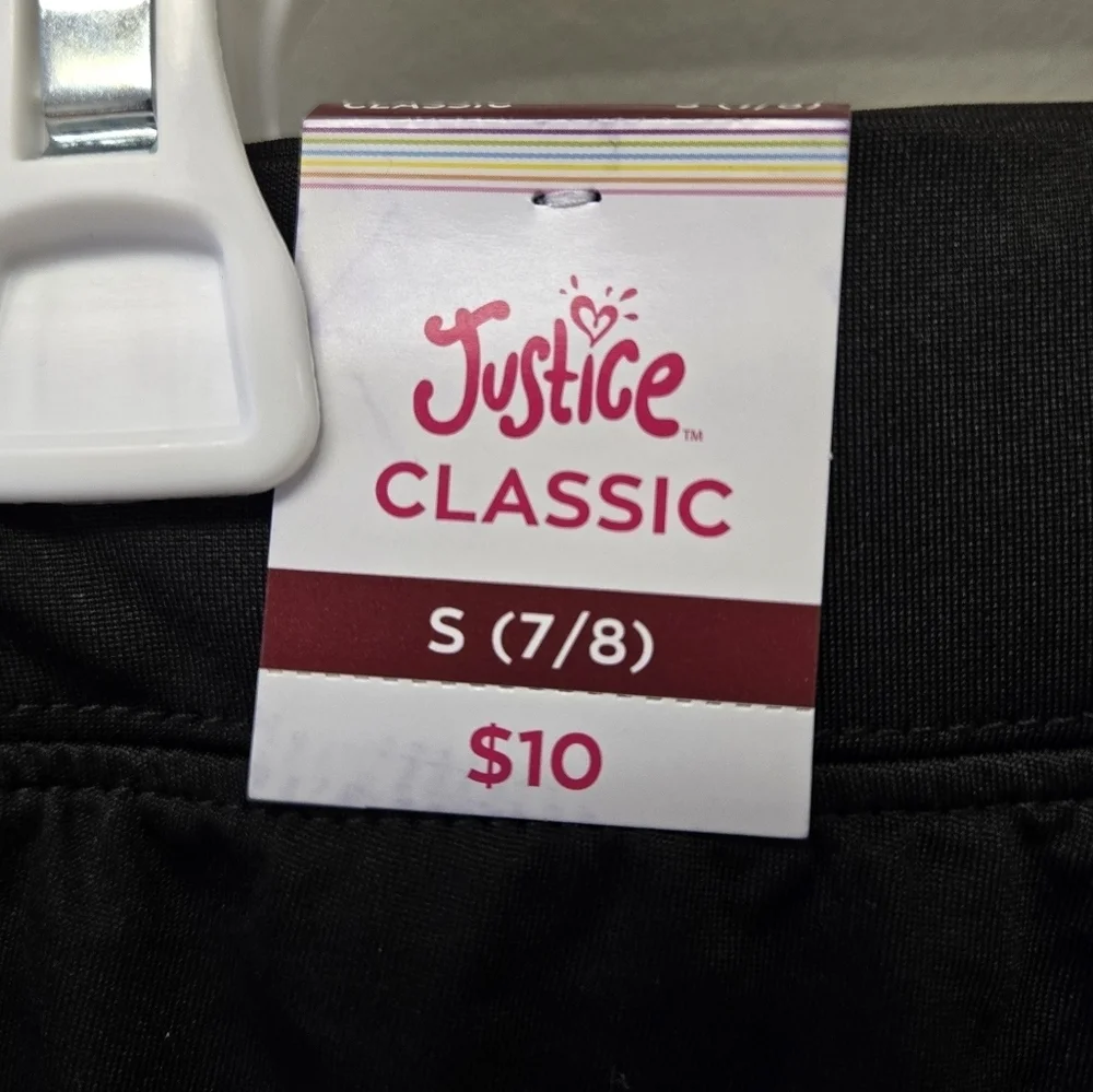 Justice Everyday Faves Dolphin Shorts Black S ( 7 / 8 )